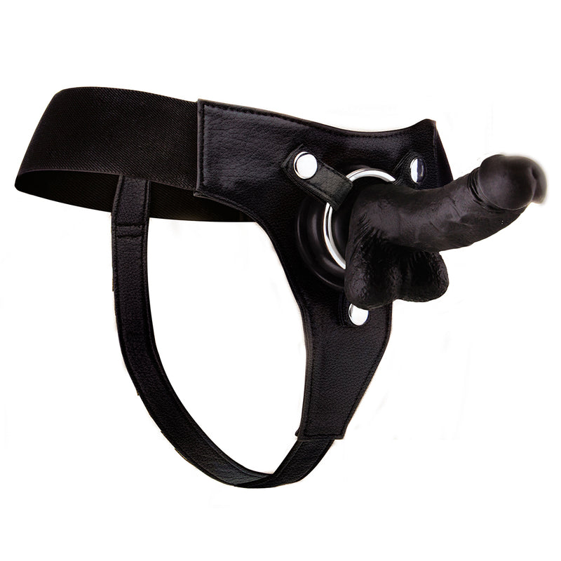 STRAP-ON REALISTA DE COURO OUCH! 7 POLEGADAS