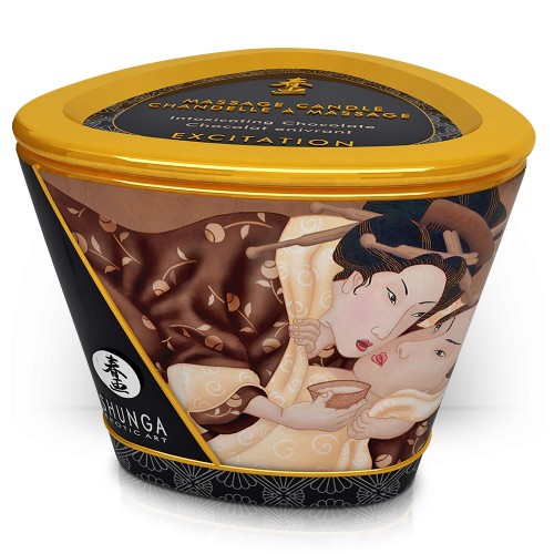 VELA DE MASSAGEM EXCITANTE DE CHOCOLATE 170ML DA SHUNGA