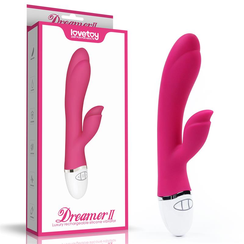 VIBRADOR COM ESTIMULAÇÃO DREAMER II USB ROSE