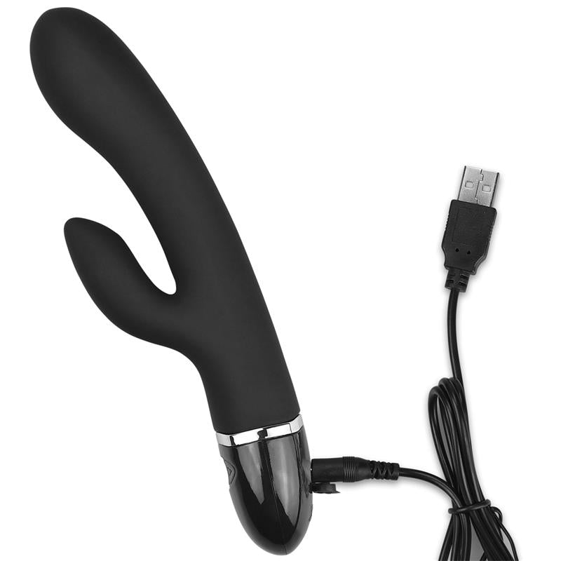 VIBRADOR O-SENSUAL COM ESTIMULADOR CLITORIANO PRETO