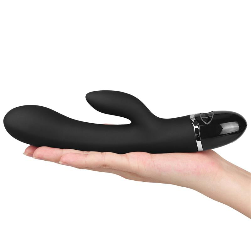 VIBRADOR O-SENSUAL COM ESTIMULADOR CLITORIANO PRETO