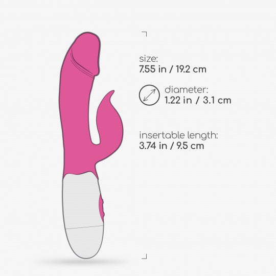 VIBRADOR COM ESTIMULADOR DE CLITÓRIS MOCHI E LUBRIFICANTE À BASE DE ÁGUA INCLUÍDO CRUSHIOUS