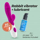 VIBRADOR COM ESTIMULADOR DE CLITÓRIS LOLLIPOP E LUBRIFICANTE À BASE DE ÁGUA INCLUÍDO CRUSHIOUS