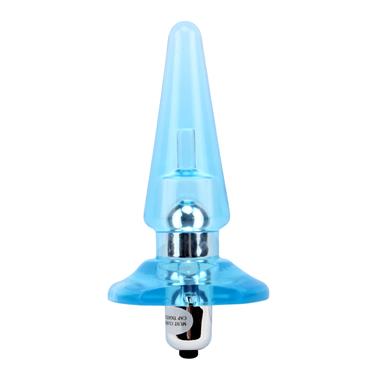 PLUG ANAL AZUL COM VIBRAÇÃO